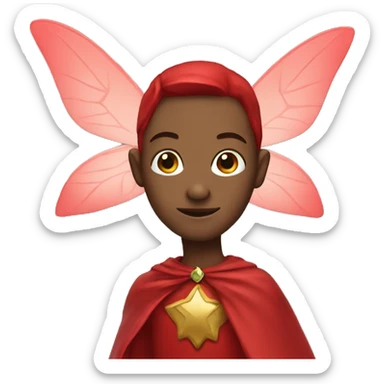 Fairy with a red cape sticker
