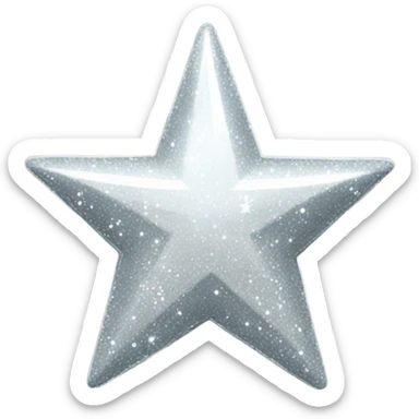 Silver Sparkling star  sticker