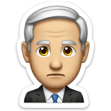 sad Benjamin Netanyahu sticker