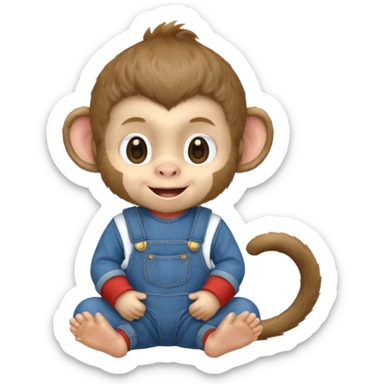 changuito con overol sticker