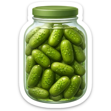 A dill pickle jar sticker