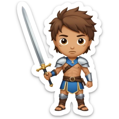 A boy named Xaden a worrior with swords sticker