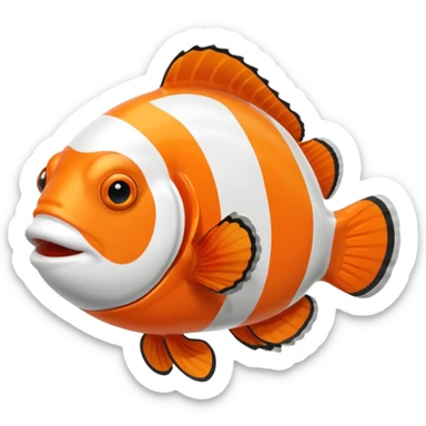 Clown fish in the aquarium sticker