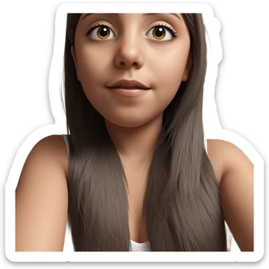 realistic portrait of girl sticker
