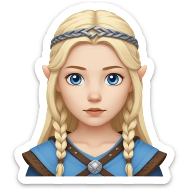 Viking female slave with blue eyes  sticker
