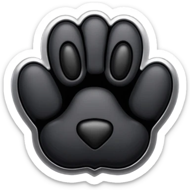blcak paw sticker