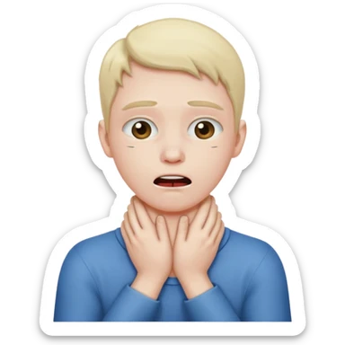 choking its neck with two hands sticker