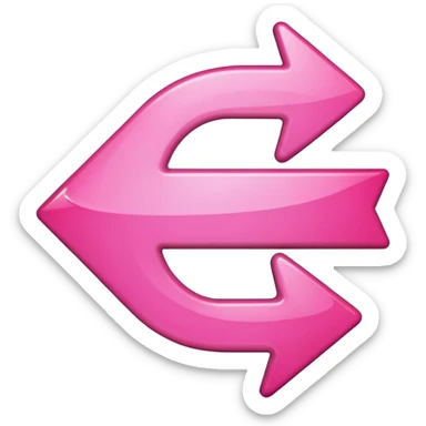 Pink reverse arrow  sticker