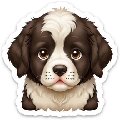 Irish spotted Newfoundland puppy sticker