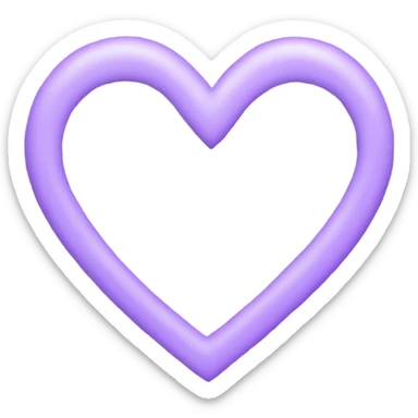 light purple lavender heart  sticker