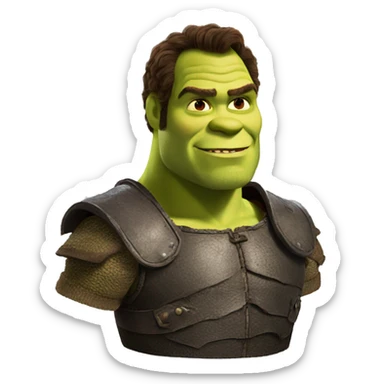 Shrek as Henry Cavill sticker