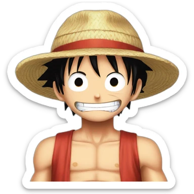 One piece luffy sticker