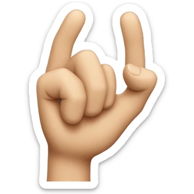 make an alphabet "L" with hands sticker