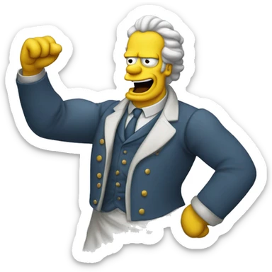 Abraham simpson style classical astrologer shakes fist at sky sticker