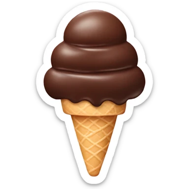 Chocolate ice cream with football sticker