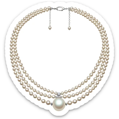 fancy pearl necklace sticker