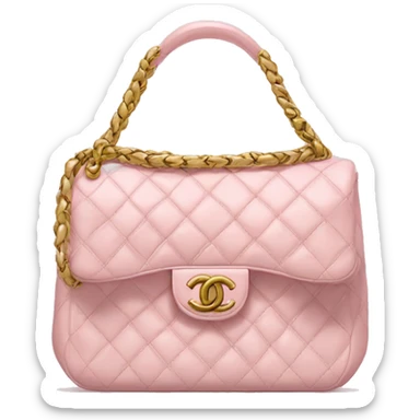 Chanel light pink bag sticker