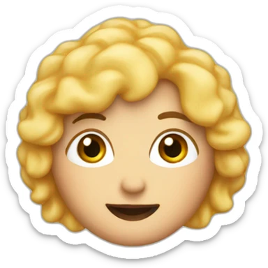 blonde hair empanada sticker