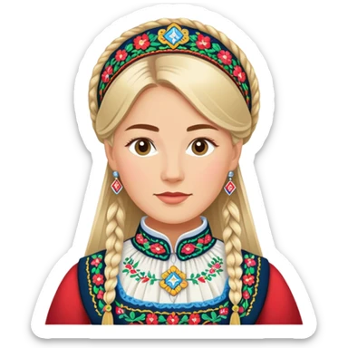 norwegian traditional bunad sticker