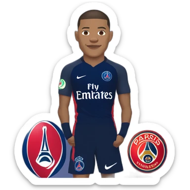 Kylian Mbappé avec Psg sticker