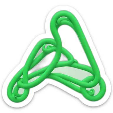 A connecting green line that forms a squiggle sticker
