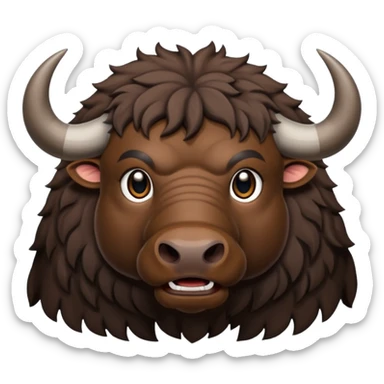 A cape buffalo sticker