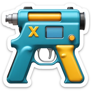i want to make an X letter using 2 gas pump   pistols sticker