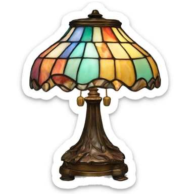 Tiffany lamp colorful sticker