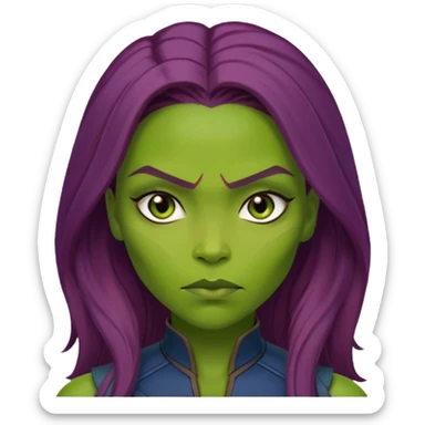 Gamora marvel character face only

 sticker