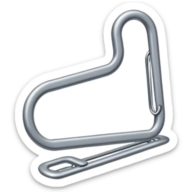 a grey paperclip  sticker