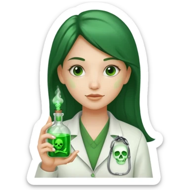 Gir trying to poison me her name tag  is denisa george sticker