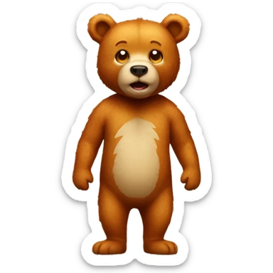  ginger bear full body  sticker