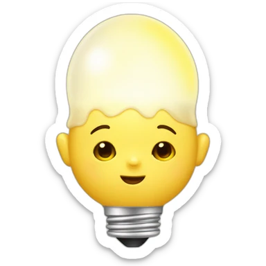 Newborn with yellow skin fixing light bulb sticker