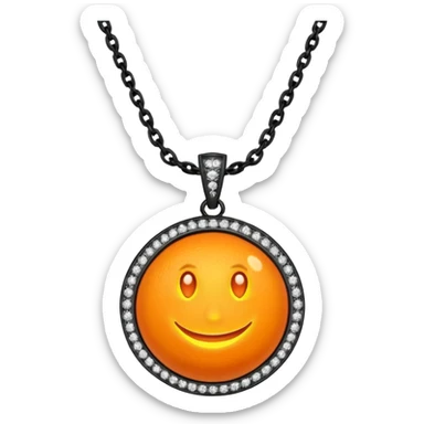 Magic Orange Necklace Diamonds sticker