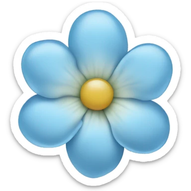 a baby blue flower sticker