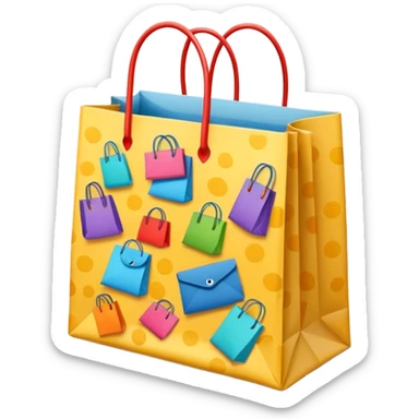 beautiful shopping bag sticker