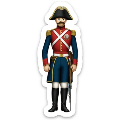 soldier in the Crimean War in full height sticker