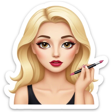 luxury blonde makeup artist  sticker