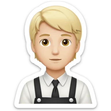 blond male maid sticker