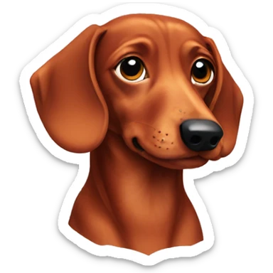 The red-haired dachshund sticker