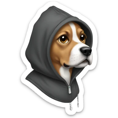 dog wear hoodie  sticker