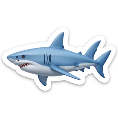 Has a un tiburón con zapatillas azules nike sticker