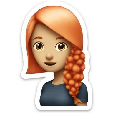 Fish with a red haired girl face sticker