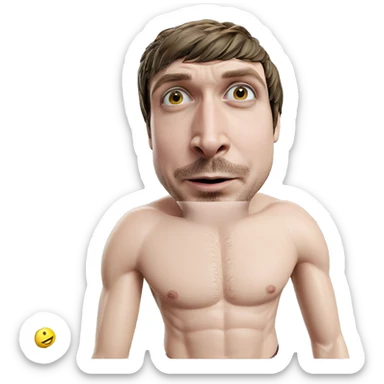 funny male meme portrait sticker