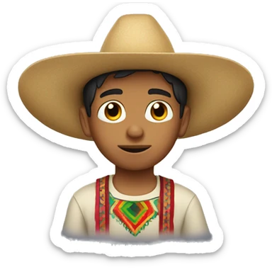 mexican boy pancho sticker