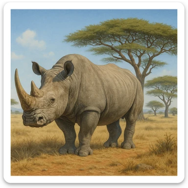 Rhino sticker