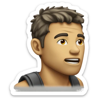 Giga Chad mewing sticker