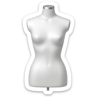 Fashion sample mannequin torso sticker