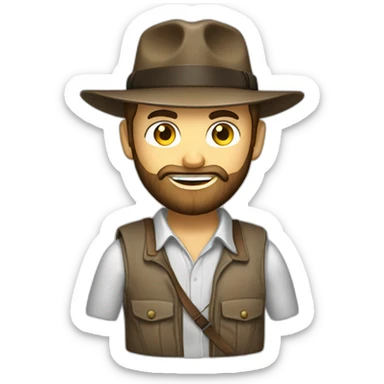 project manager with beard using a wip like indiana jones sticker