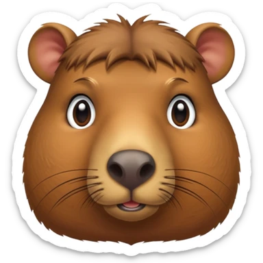 Create a capybara sticker